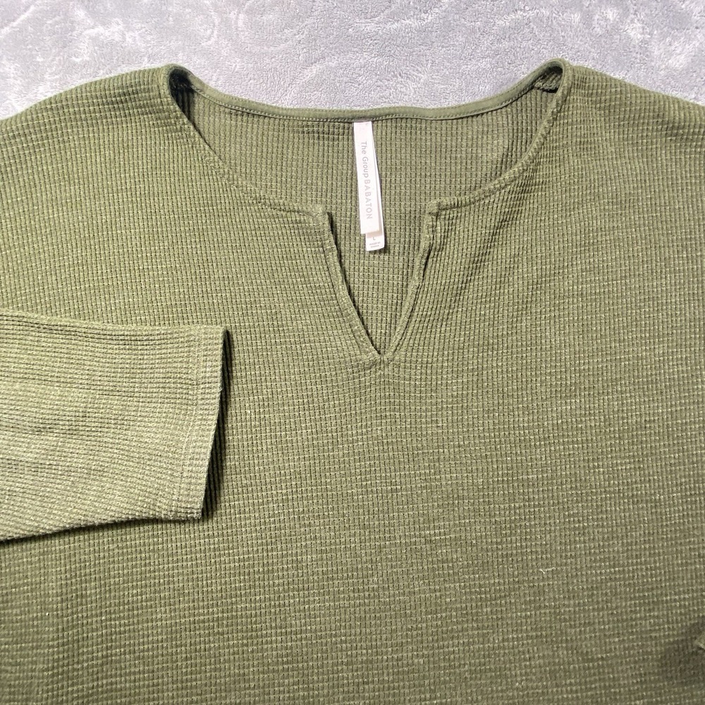 Aritzia Babaton The Group Oversized Boxy Waffle Knit Sweater Large Relaxed Sport